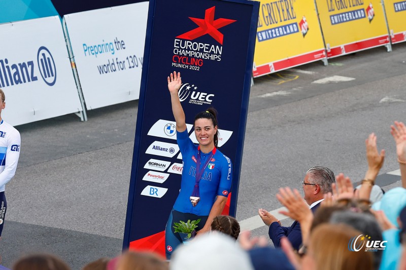 European Championships Munich 2022 - 2022 UEC Road Elite European Championships - Women's Road Race - 21/08/2022 - Rachele Barbieri (ITA) - photo Luca Bettini/UEC/SprintCyclingAgency?2022